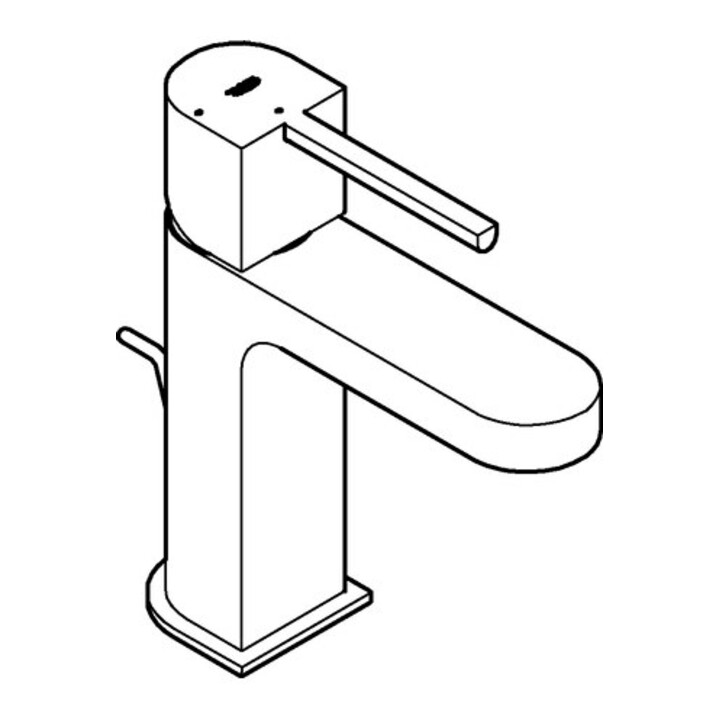 Grohe Waschtisch-Einhebelmischer PLUS 1/2", S, Abl.garn, Mittelstel. ka, chrom