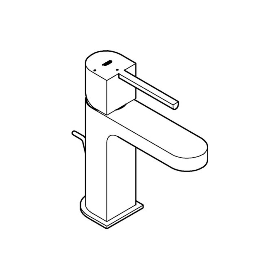 Grohe Waschtisch-Einhebelmischer PLUS 1/2", S, Abl.garn, Mittelstel. ka, chrom