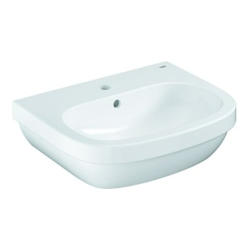Grohe Waschtisch Euro Keramik 55cm, alpinweiß, 1 Hahnloch mit Überlauf