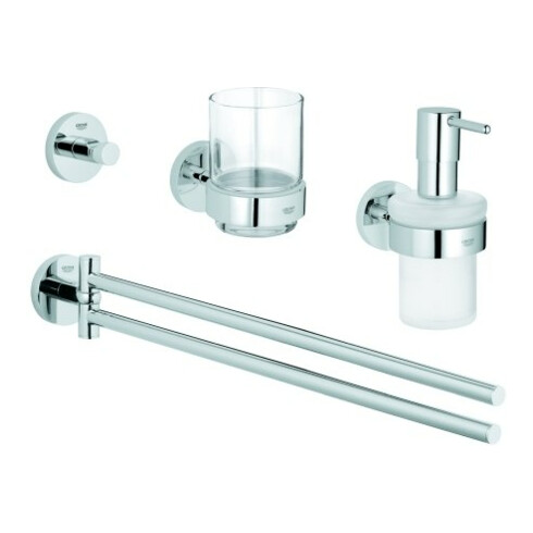 Grohe Waschtisch-Set Essentials 4 in 1, verdeckte Befestigung, chrom
