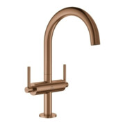 Grohe Waschtisch-Zweigriff-Armatur Atrio 1/2", L, m Hebelgr., w. sunset gebürstet