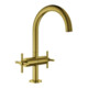 Grohe Waschtisch-Zweigriff-Armatur Atrio 1/2", L, m Kreuzgr., C sunrise gebürstet-1