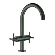 Grohe Waschtisch-Zweigriff-Armatur Atrio 1/2", L, m Kreuzgr., hd graph. gebürstet