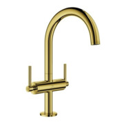 Grohe Waschtisch-Zweigriff-Armatur Atrio 1/2", L, mit Hebelgriffen, cool sunrise