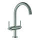 Grohe Waschtisch-Zweigriff-Armatur Atrio 1/2", L, mit Hebelgriffen, supersteel-1