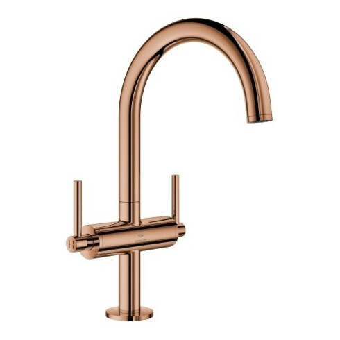 Grohe Waschtisch-Zweigriff-Armatur Atrio 1/2", L, mit Hebelgriffen, warm sunset
