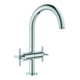 Grohe Waschtisch-Zweigriff-Armatur Atrio 1/2", L-Size, mit Kreuzgriffen, chrom-1