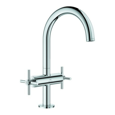 Grohe Waschtisch-Zweigriff-Armatur Atrio 1/2", L-Size, mit Kreuzgriffen, chrom
