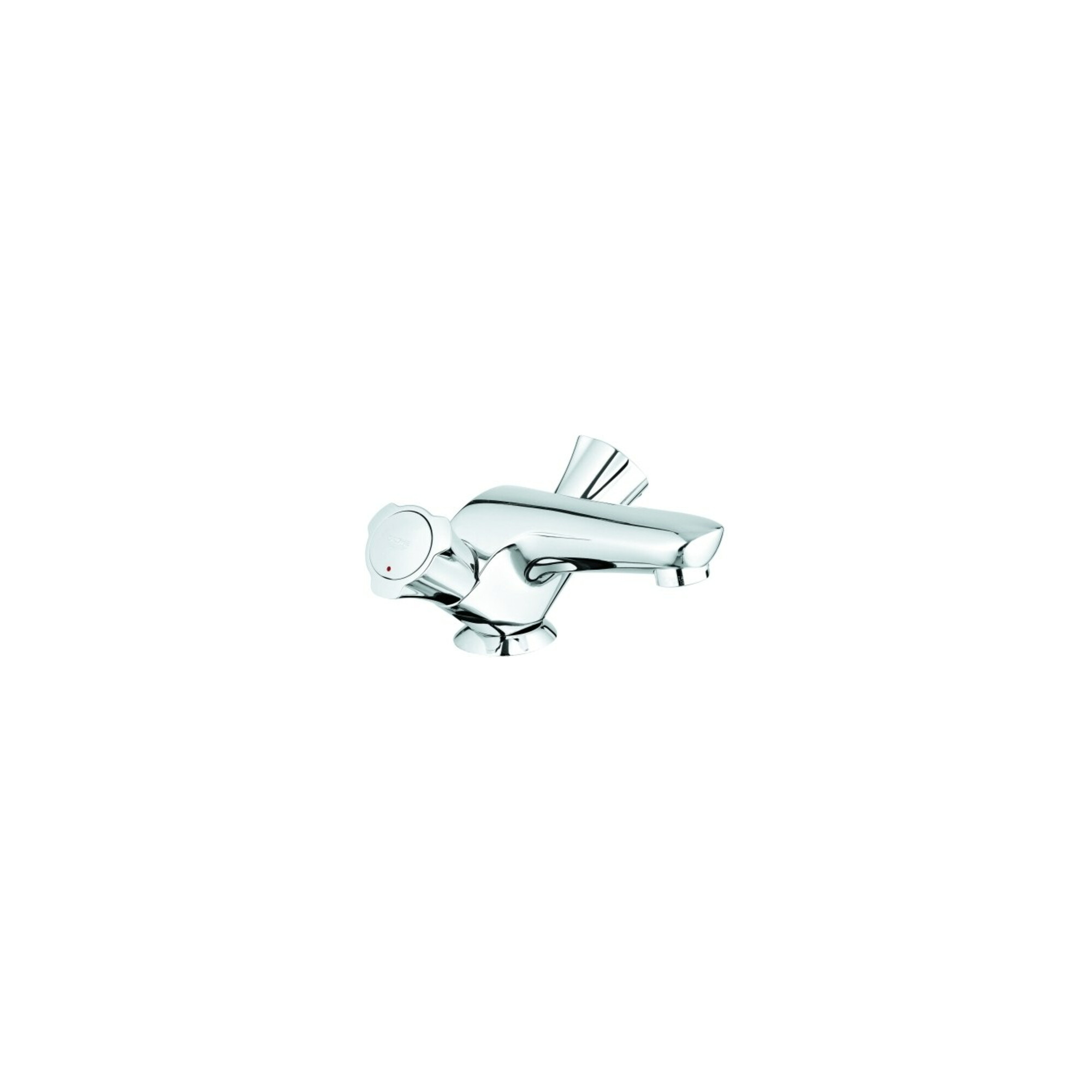 Grohe Waschtisch-Zweigriff-Armatur Costa chrom, Gussauslauf, mit Ablaufgarnitur