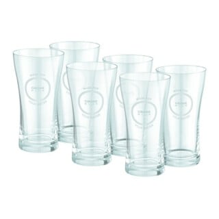 Grohe Wasserglas Blue 0,25 l, 6 Stck, m Blue Dek., Kr.-Glas