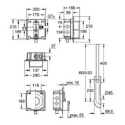 Grohe WC-Druckspüler DN 20, mit Anschluss für Magnetventil, Vorabsperrung-2