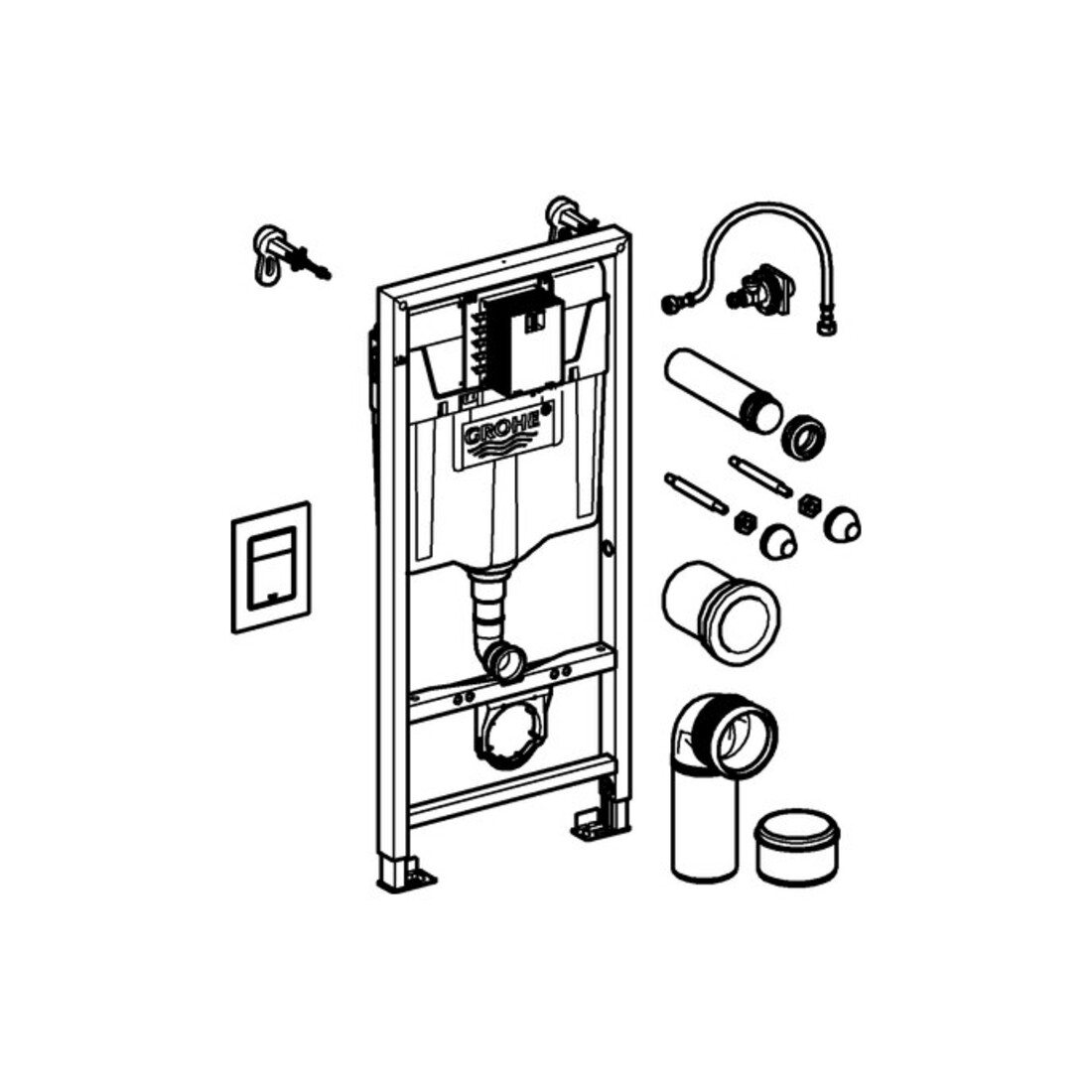 Grohe WC-Set Rapid SL BH 1,13 m, 3-in-1-Set, SPK GD 2, 6-9 l