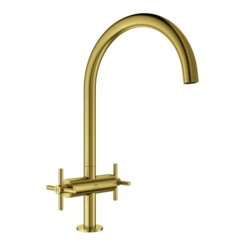 Grohe Zweigriff-Spültischarmatur Atrio 1/2", cool sunrise gebürstet