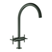 Grohe Zweigriff-Spültischarmatur Atrio 1/2", hard graphite gebürstet
