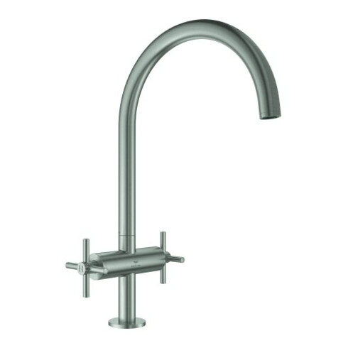 Grohe Zweigriff-Spültischarmatur Atrio 1/2", supersteel