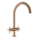 Grohe Zweigriff-Spültischarmatur Atrio 1/2", warm sunset gebürstet-1