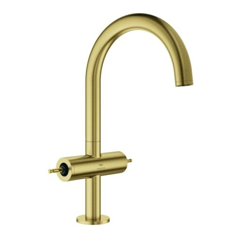 Grohe Zweigriff-Waschtisch-Einlochbatterie Atrio Priv. Coll. 1/2", L-Size, cool sunrise gebürstet