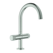 Grohe Zweigriff-Waschtisch-Einlochbatterie Atrio Priv. Coll. 1/2", L-Size, supersteel