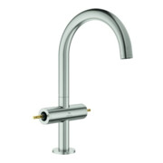 Grohe Zweigriff-Waschtisch-Einlochbatterie Atrio Priv. Coll. 1/2", L-Size, supersteel