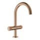 Grohe Zweigriff-Waschtisch-Einlochbatterie Atrio Priv. Coll. 1/2", L-Size, warm sunset gebürstet-1