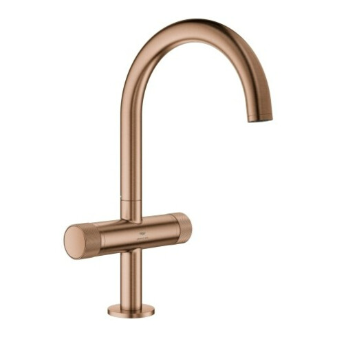 Grohe Zweigriff-Waschtisch-Einlochbatterie Atrio Priv. Coll. 1/2", L-Size, warm sunset gebürstet