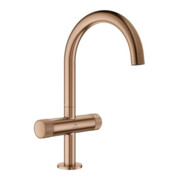 Grohe Zweigriff-Waschtisch-Einlochbatterie Atrio Priv. Coll. 1/2", L-Size, warm sunset gebürstet