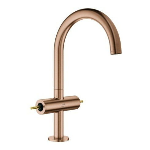 Grohe Zweigriff-Waschtisch-Einlochbatterie Atrio Priv. Coll. 1/2", L-Size, warm sunset gebürstet