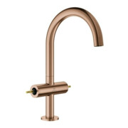 Grohe Zweigriff-Waschtisch-Einlochbatterie Atrio Priv. Coll. 1/2", L-Size, warm sunset gebürstet