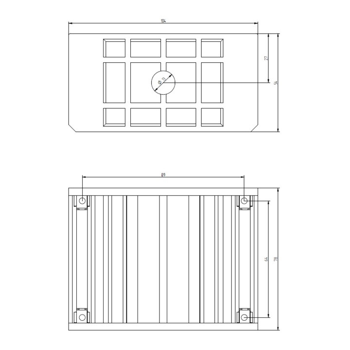 Grothe Boîtier encastré UPK 802 pour 2 boutons-poussoirs une rangée