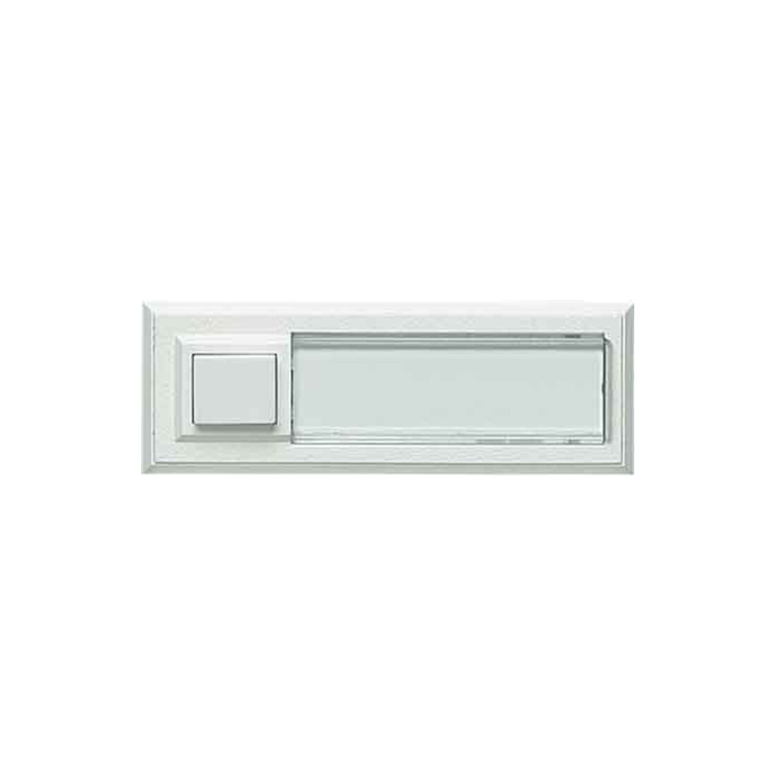 Grothe Bouton d'appel AP simple 32x90x18mm, blanc, éclairé ETA 2132A
