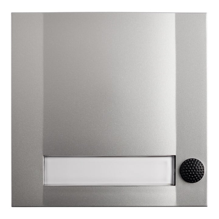 Grothe Bouton de sonnette 1 voie 90x90x18,5mm, argent/noir DOMOLUX SIM/SW