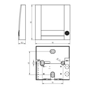 Grothe Bouton de sonnette 1 voie 90x90x18,5mm, argent/noir DOMOLUX SIM/SW-4