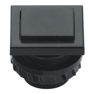 Grothe Bouton de sonnette 13,5x16 mm bouton noir, manchon noir PROTACT 681 KS