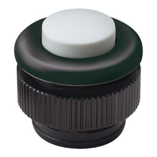 Grothe Bouton de sonnette rond 11,5 mm blanc-gris, manchon noir PROTACT 380 KS