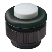 Grothe Bouton de sonnette rond 11,5 mm blanc-gris, manchon noir PROTACT 380 KS-1