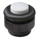 Grothe Bouton de sonnette rond 11,5 mm blanc-gris, manchon noir PROTACT 380 KS