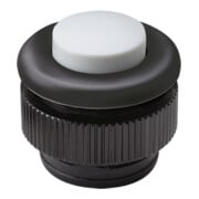Grothe Bouton de sonnette rond 11,5 mm blanc-gris, manchon noir PROTACT 380 KS-3