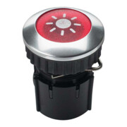 Grothe Bouton de sonnette rond 14,6 mm bouton rouge, manchon alu PROTACT 101 LED-1