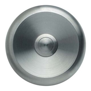 Grothe Bouton de sonnette rond 80 mm, acier inoxydable ETA S 100