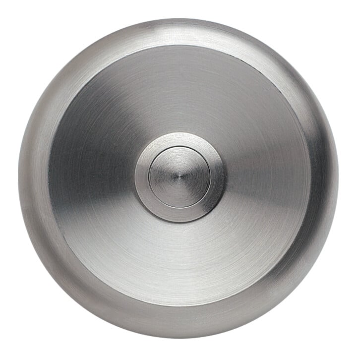 Grothe Bouton de sonnette rond 80 mm, acier inoxydable ETA S 100