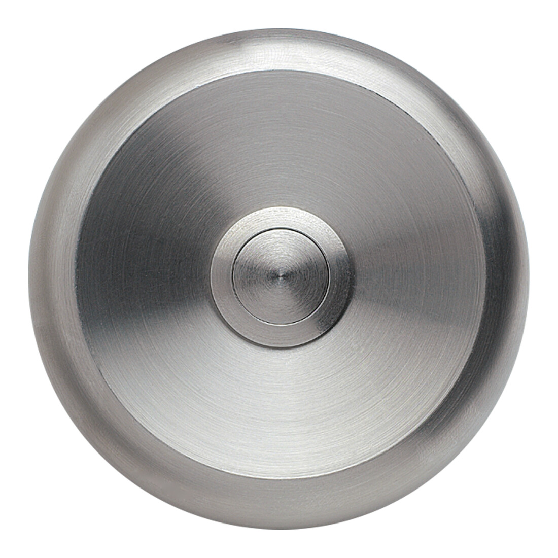 Grothe Bouton de sonnette rond 80 mm, acier inoxydable ETA S 100