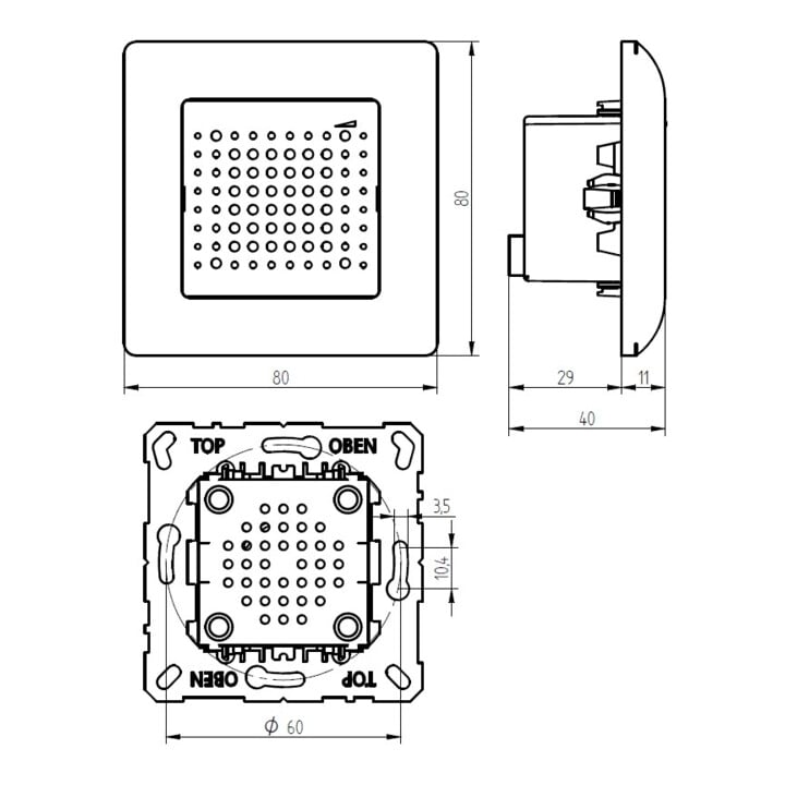 Grothe Carillon encastré 230V AC UP-LTW 230ws