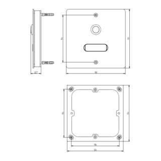 Grothe Plaque d’étage V2A 501 ETA AP acier inoxydable brossé