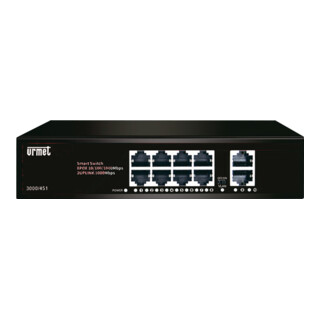 Grothe PoE-Switch 10 Ports SWI 3000/451 8 PoE 120W Gesamtleistung