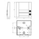 Grothe Sonnette double 90×90×18,5 mm, argent/noir DOMOLUX DUO SIM/SW