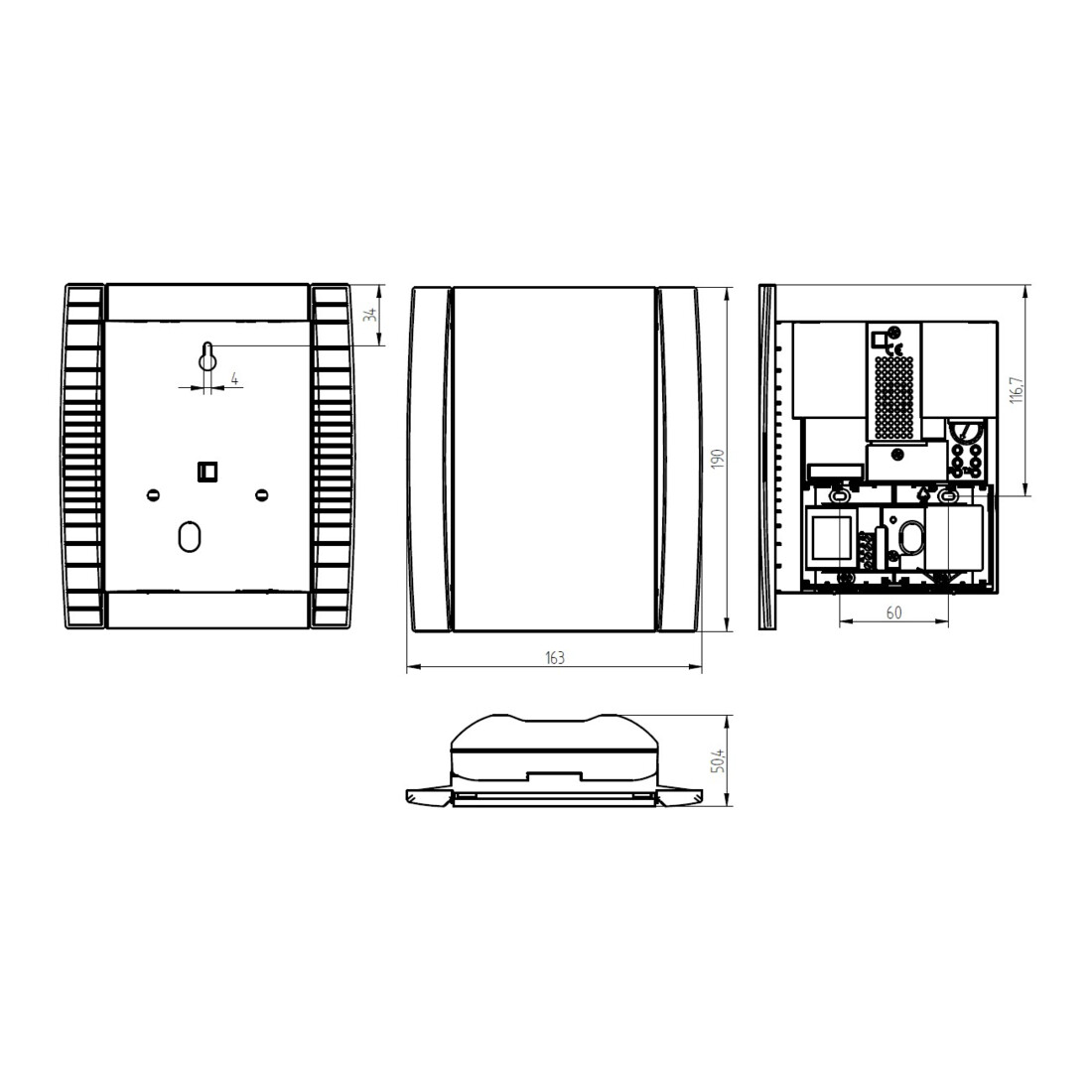 Grothe Sonnette électronique 17 sons, argent/gris CROMA 231A