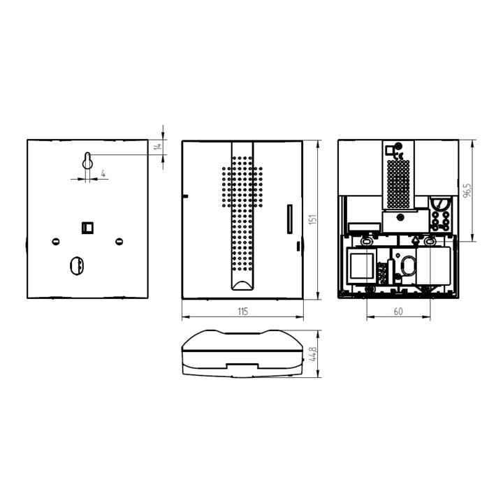 Grothe Sonnette électronique 17 sons, blanc/argent CROMA 230A