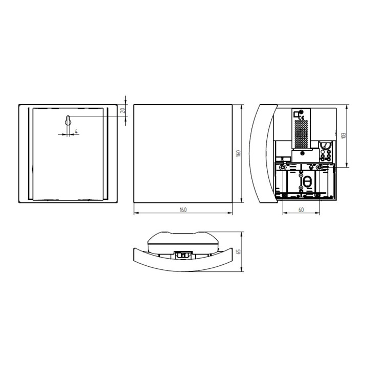 Grothe Sonnette électronique 8-12V, 83dB, blanche, 4x1,5V GONG 225 A