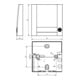 Grothe Sonnette-poussoir 1 bouton 90×90×18,5 mm, blanc/noir DOMOLUX