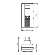Grothe Steckdosenfunkgong Empf. 6Melodien/Blitzl.,ws MISTRAL 400E-5